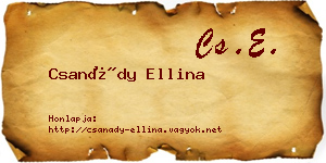 Csanády Ellina névjegykártya